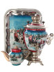 Набор самовар электрический 3 литра с художественной росписью "Тройка зимняя", арт. 130206 фото 1 — Samovars.ru