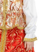 Русский народный костюм детский атласный комплект  "Люкс" сарафан и блузка возраст 8-12 лет фото 4 — Samovars.ru