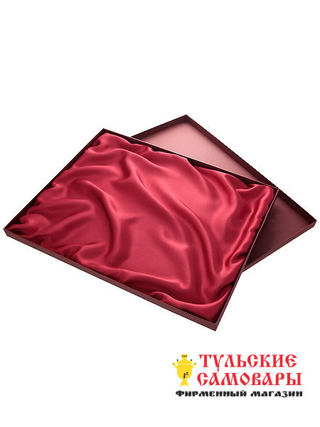Подарочная упаковка для подноса бордовая фото 1 — Samovars.ru