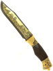 Нож Златоуст сувенирный "Тайга" в кожаных ножнах фото 1 — Samovars.ru